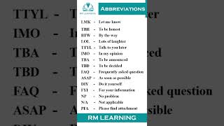 Abbreviations | Important Full Forms #shorts #shortsfeed #youtubeshorts #abbreviation