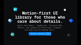 SHSF UI: Motion-First UI Components with Smooth Animations