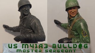 Custom painted and weathered US M41A3 Bulldog Tank Sergeant "Sgt Tibs"