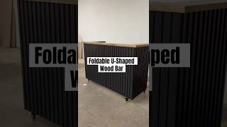 Foldable Bar: 6’L U-Shaped Mobile Collapsible Wooden Bar. #bar #mobilebar #woodwork