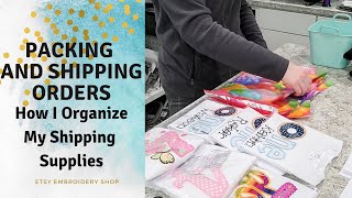 Packing and Shipping Etsy Orders | How I Organize my Shipping Supplies | Etsy Shop Work With Me