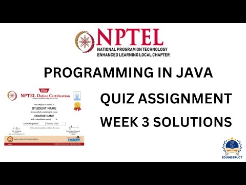 Nptel Programming in java Week 3 Quiz assignment solution #nptel #programminginjava #nptelsolution