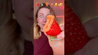 WEIRD COMBO! STRAWBERRY + CAVIAR 🤯 #food #weird #combo #strawberry