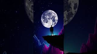Alone with the Moon in a Neon World#AIshorts#AestheticVibes#NeonDreams#LunarVibes#VisualPoetry