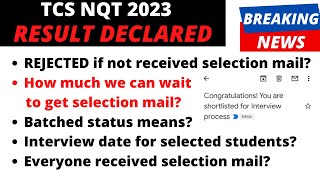 TCS NQT 2023 RESULT ANNOUNCED | TCS NQT 2022 RESULT DECLARED| TCS NQT 2023 DIGITAL & NINJA SELECTION