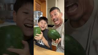 I thought it was a watermelon, but it was actually ●●!? Spit's reaction was too divine lol