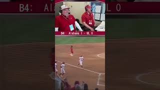 Marlie Giles' 2-run Homer vs. Louisiana with Alabama Softball radio call #shorts