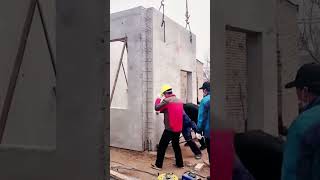 Cement wall installation process for the house
