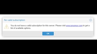 Menghilangkan pesan "No Valid Subscription" pada proxmox