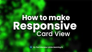Responsive Grid Cards view using HTML | CSS