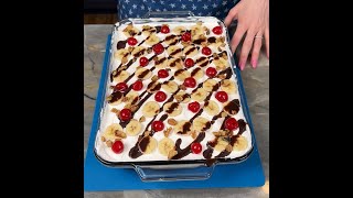 No bake banana split delight!