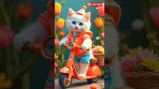 Scooter cat dance 🕺😊 #youtube #ytstudio #aiart #shorts #viral #youtubeshorts #ytshorts #shortsfeed