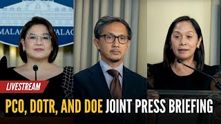LIVE - PCO, DOTr, and DOE joint press briefing (July 15, 2025) -Replay | GMA Integrated News