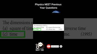 Unit & Measurement Previous Year Ques| Neet Question Physics ||  NEET 🎯 7 #short #shorts