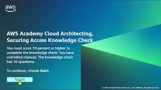 AWS Academy Cloud Architecting Module 3 Knowledge Check - Securing Access