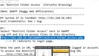 bWAPP - Broken Access Control - Restrict Folder Access (Forceful Browsing) - BAC - MFLAC