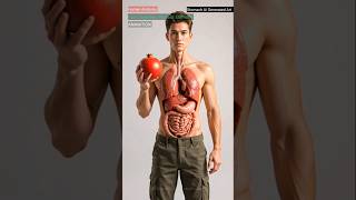 Pomegranate and Human Digestive System | Food Digestion Animation | Stomach AI Generated Art