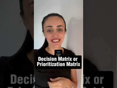 ⚖️ Decision matrix #uxuidesign #uxresearch #englishspeaking #designterminology