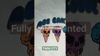 Printing Hacks Puff Printing work #twincity #fashion #embroidery #usaclothing #usa #sewing #clothing