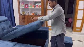 "Sofa Cum Bed + Lounger Delivered in Warangal 🛏️🛋️ #shorts"
