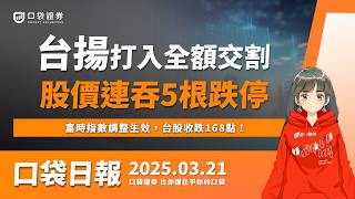 台揚(2314)打入全額交割股，股價吞5根跌停！00713除息秀，37萬股民4/15領息！| 口袋日報 | 2025.03.21