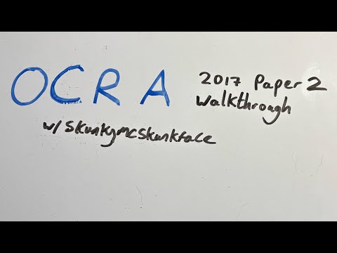 OCR A A-Level chemistry Paper 2 Walkthrough