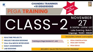 {Telugu} PEGA CLASS-2||New Batch- MAR 5 2025 || FREE MASTERY PROGM || RealTimeProjects