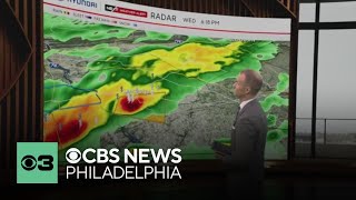 Tracking the potential for severe storms on Wednesday night in the Philadelphia region