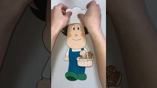 バタコのプライベート夏コーデ🥐#shorts #paperdoll #アンパンマン