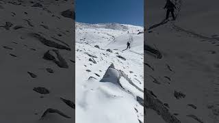 Descending from larke pass 5106m #larkepass #manaslucircuit #mountains #trekking #gorkha #nepal