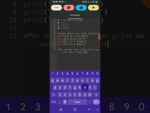 python: Types of variables #code #coding #python #learntocode #manipulation #variables