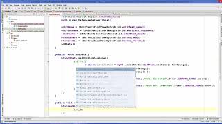 Android SQLite Database Tutorial 4 # Show SQLite Database table Values using Android