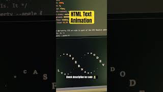HTML Text Animation #tutorials #shorts