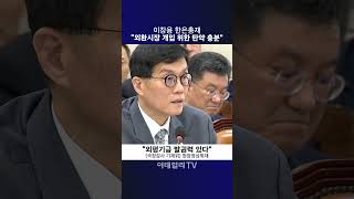 이창용 한은총재 "외환시장 개입 위한 탄약 충분" [국정감사 기재위]