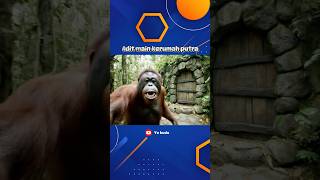 Adit plays at Putra's house #monkey #vlog #funny #shorts #veo3 #googleai
