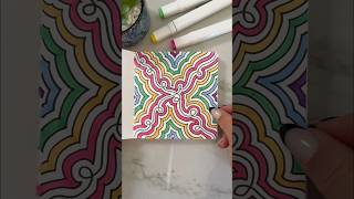 Fun and easy rainbow doodle 🌈 #zendoodle #zendoodleart #doodleart #zendrawing
