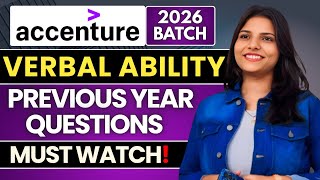 Accenture Verbal Ability Questions | Accenture  Previous Year Questions #accenture #hiringfreshers