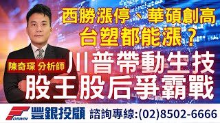20250212 陳奇琛分析師｜西勝漲停、華碩創高，台塑都能漲？川普帶動生技股王股后爭霸戰｜台積、台塑、零壹、神準、西勝、華碩、藥華藥、保瑞、康霈