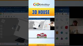 Design 3D House #shorts #3ddesign #3d #learnnewskill