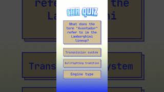 Test your lamborghini knowledge here!  #quiz #car #english #fyp #cargasm