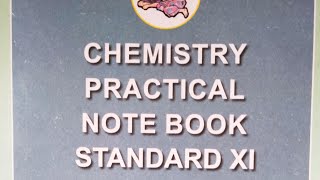Chemistry practical notebook - Std 11 #studystarsandhelper #science #chemistry