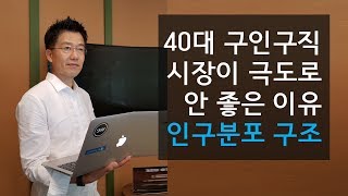 40대 구인구직 시장이 극도로 안좋은 이유 #1  - 인구분포 구조