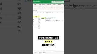 • @rohit.tips Vertical lookup Part 1.        #excel #excelreels #excelvideos #learnexcel #corporate#