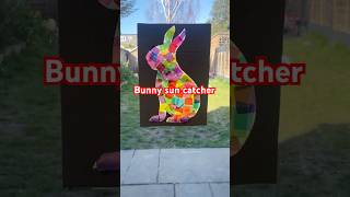 DIY bunny sun catcher perfect for spring! #springcrafts #kidscrafts