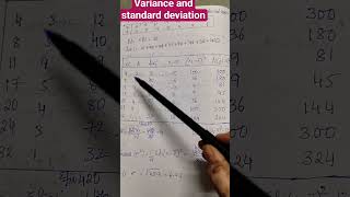 Variance and standard deviation