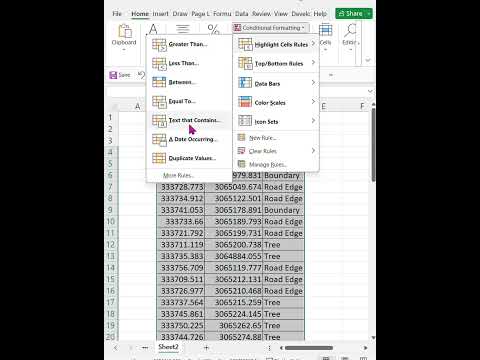 MS Excel, Conditional Formatting :Highlight Cell Rules #excel #civilengineering