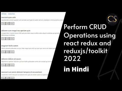 React redux crud 2022 Hindi | Node js and react-redux crud operation | React Redux Crud in Hindi