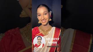 Student work! Minimal & Glowy makeup, that’s what looks elegant and beautiful ✨ #tamil #naturalglam