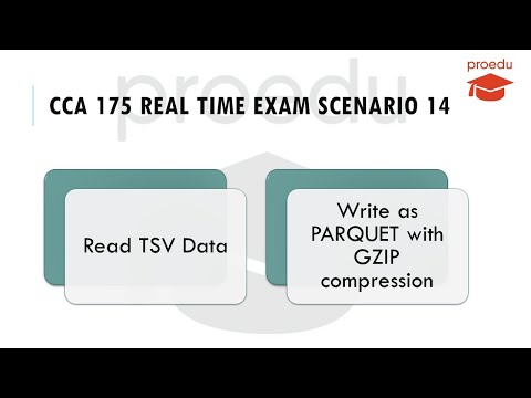 CCA 175 Real Time Exam Scenario 14 | Read Tab Separated Values | Save PARQUET with GZIP compression