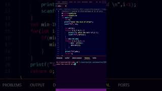 write a c pogram to find minimum no in an array #coding #computerscience#cprogram #arrays